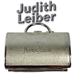 Judith Leiber Butterfly Pill Box Purse Trinket Case Metal Crystal Vintage Style